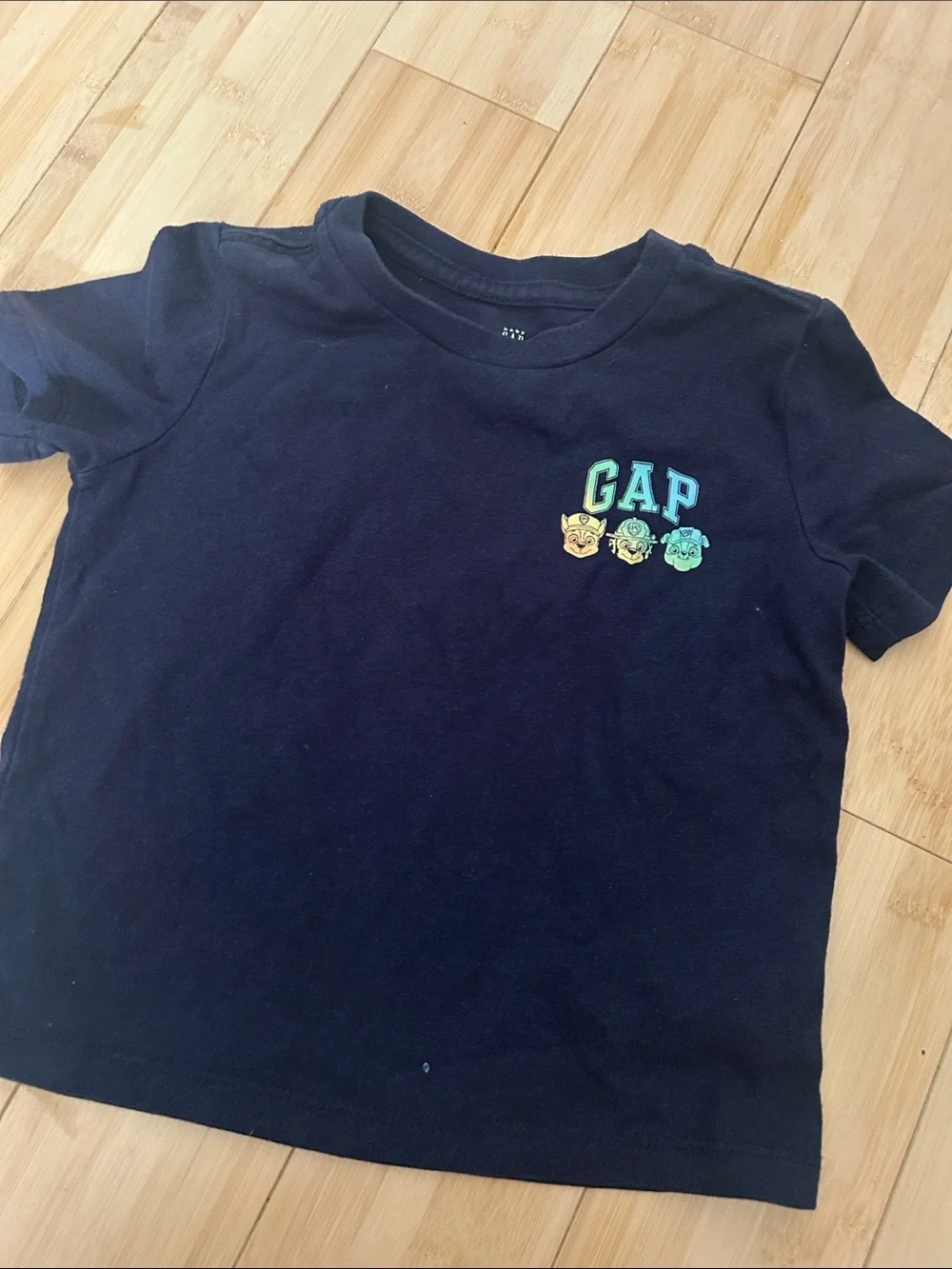 GAP Navy Short Sleeve Tee with Gradient Paw Patrol Print